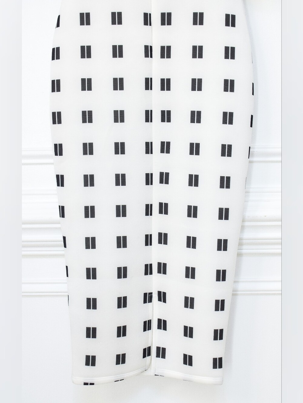 NWT ASOS Mono Grid Puff Sleeve Off The Shoulder Dress Black White Sz 4 Cocktail - Picture 8 of 12